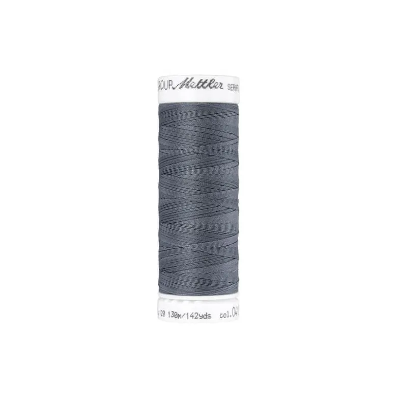 Fil à coudre élastique Seraflex gris clair - Mettler - 130m