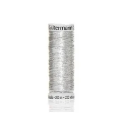 Fil Effet Metallic Gutermann 200 m - N°7009 Argent (étain)