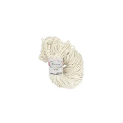 Fil à macramé blanc cassé en coton recyclé - 250 grammes
