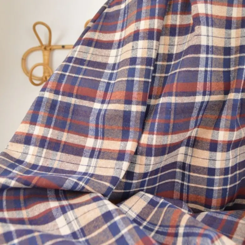 Flanelle Écossaise Highland – Bleu Marine & Rouille