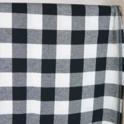 Flanelle à grands carreaux Noir et Blanc