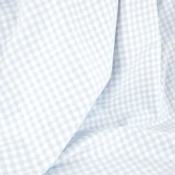 Flanelle motif Vichy petits carreaux bleu clair