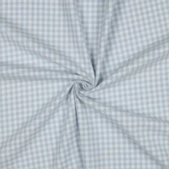 Flanelle motif Vichy petits carreaux bleu clair