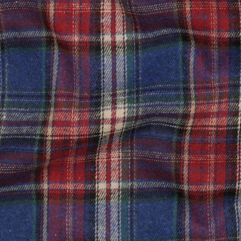 Flanelle Tartan Highland – Bleu & Rouge Traditionnel
