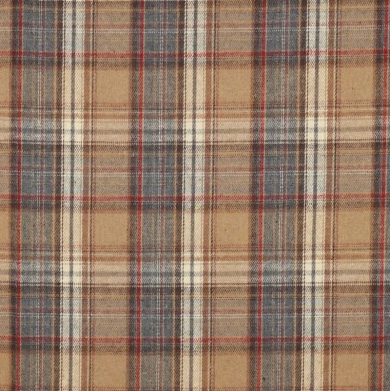 Flanelle Tartan Highland – Camel & Bleu Denim