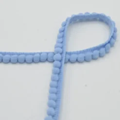 Galon mini pompons Bleu Bébé - 6mm