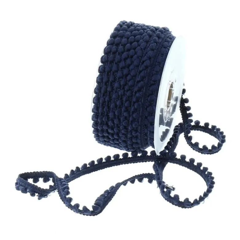 Galon mini pompons Bleu marine