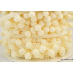 Galon PETITS POMPONS coloris Ecru