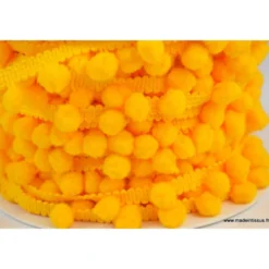 Galon PETITS POMPONS coloris Jaune