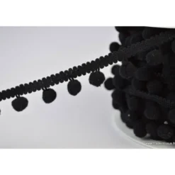 Galon PETITS POMPONS coloris Noir