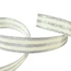 Galon Rayures Lurex Argent et Ecru 15 mm