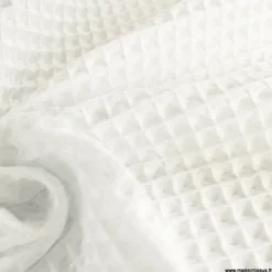 Gros Nid d'abeille coloris blanc - OEKO TEX