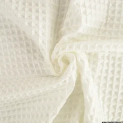 Gros Nid d'abeille coloris Milk blanc cassé - OEKO TEX