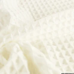 Gros Nid d'abeille coloris Milk blanc cassé - OEKO TEX