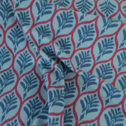 Jersey graphique ornements pétrole – Poppy Fabrics - OEKO TEX