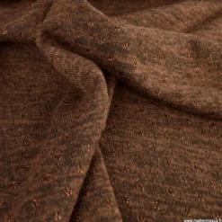 Jersey maille Lurex coloris chocolat