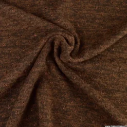 Jersey maille Lurex coloris chocolat
