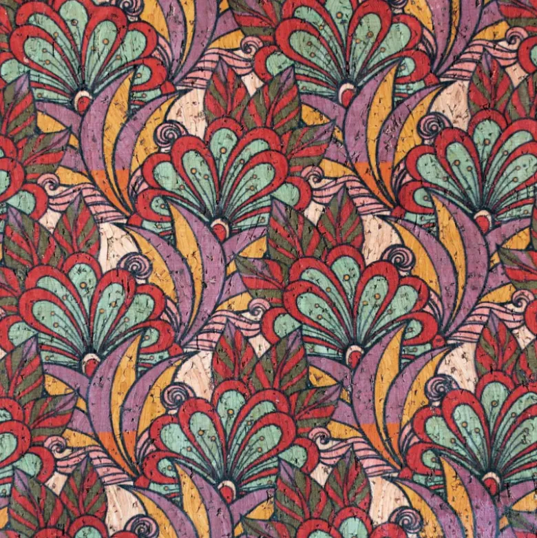 Liège naturel motif fleurs rétro - katia fabrics