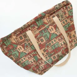 Liège naturel motif maison Urban Cork - katia fabrics