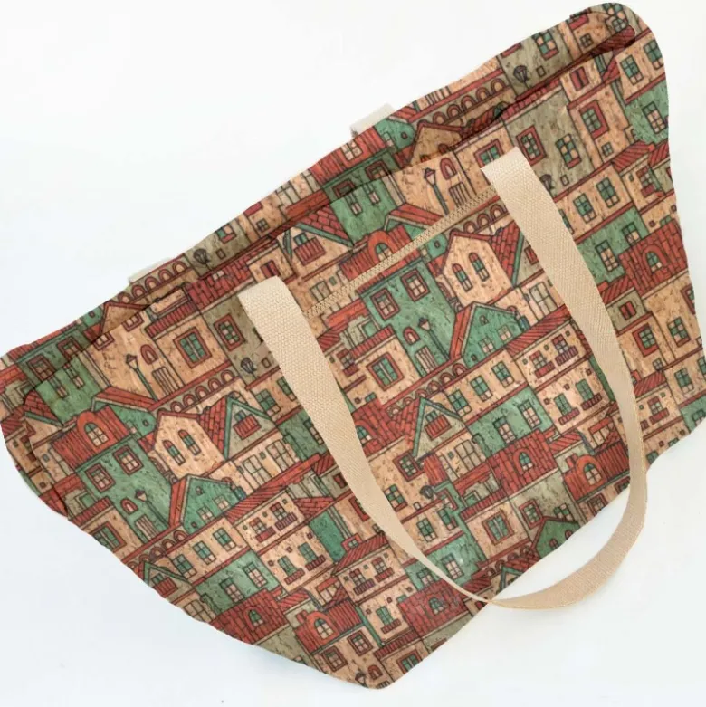 Liège naturel motif maison Urban Cork - katia fabrics