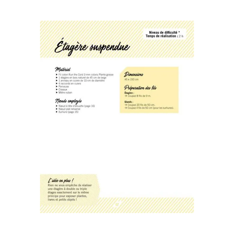 Livre Macramé "Créations pour la maison" - 10 modèles