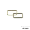 Lot de 2 passants rectangle 38mm finition Or
