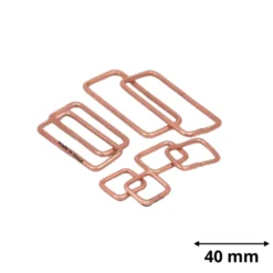 Lot de 2 passants rectangle 38mm finition cuivré