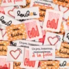 Lot de 5 étiquettes tissées - Assortiment sweetie - Ikatee