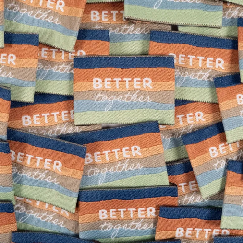Lot de 5 étiquettes tissées Better Together - Ikatee