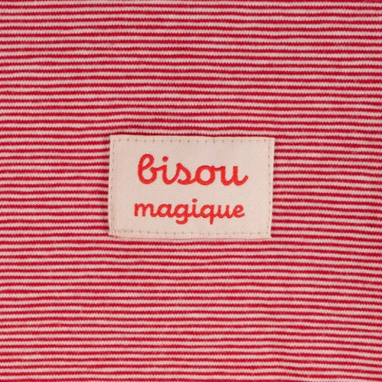Lot de 5 étiquettes tissées Bisou Magique - Ikatee