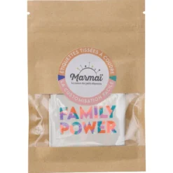 Lot de 6 étiquettes tissées - Family power