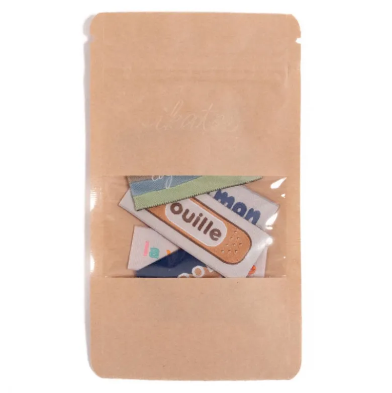 Lot de 5 étiquettes tissées Friendly - Ikatee