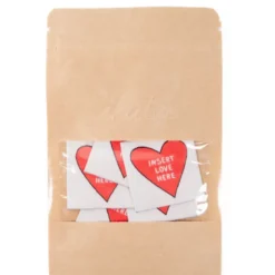 Lot de 5 étiquettes tissées - Insert love here - Ikatee
