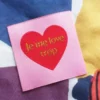Lot de 5 étiquettes tissées - JE ME LOVE TROP