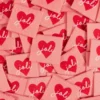 Lot de 5 étiquettes tissées Joli coeur - Ikatee