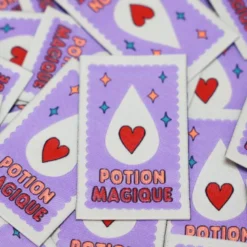 Lot de 6 étiquettes tissées Marmaï - "Potion Magique"