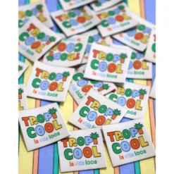 Lot de 6 étiquettes tissées Marmaï - "Tropicool"