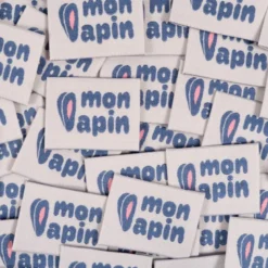 Lot de 5 étiquettes tissées Mon Lapin - Ikatee