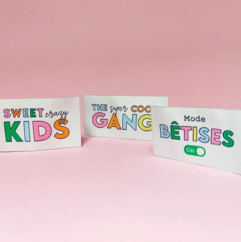 Lot de 6 étiquettes tissées - Récré Mix
