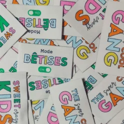 Lot de 6 étiquettes tissées - Récré Mix