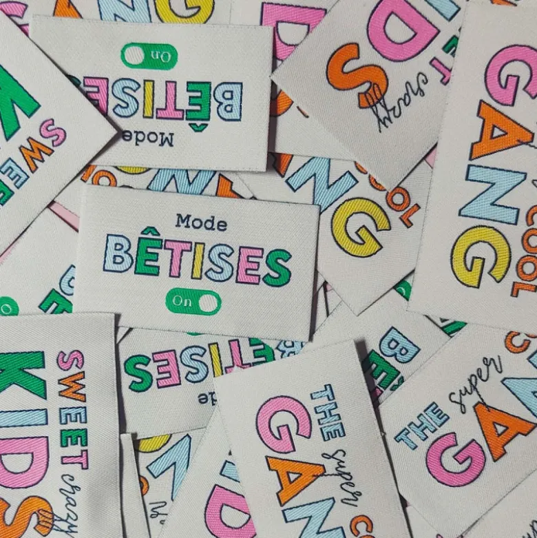 Lot de 6 étiquettes tissées - Récré Mix