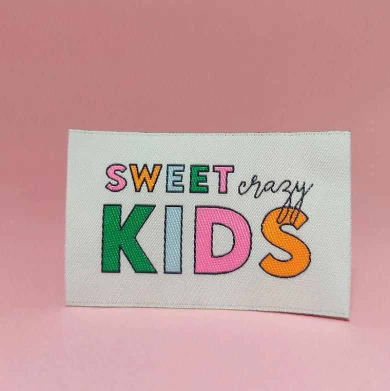Lot de 6 étiquettes tissées - Sweet kids