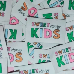 Lot de 6 étiquettes tissées - Sweet kids