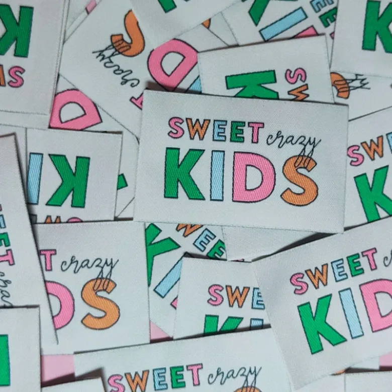 Lot de 6 étiquettes tissées - Sweet kids