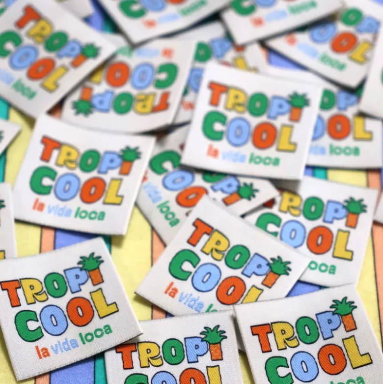Mix de 6 étiquettes tissées Marmaï - "Fiesta Tropical mix"