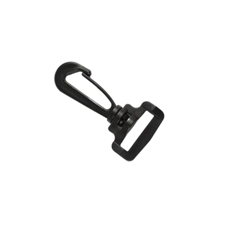 Mousqueton noir pour sangle de sac à dos - 32mm