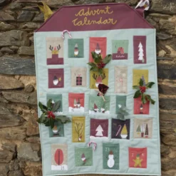 Panneau de tissu calendrier de l'Avent Gnomes Xmas