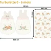 Panneau Gigoteuse à coudre Biche et fleurs - 2 tailles