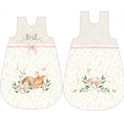 Panneau Gigoteuse à coudre Biche et fleurs - 2 tailles