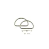 Passant boucle demi-rond argenté - 30mm - lot de 2